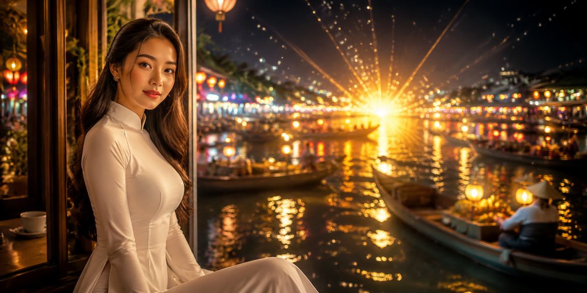 Giao diện casino trực tuyến 973 tại Nha Trang với trang phục áo dài truyền thống
