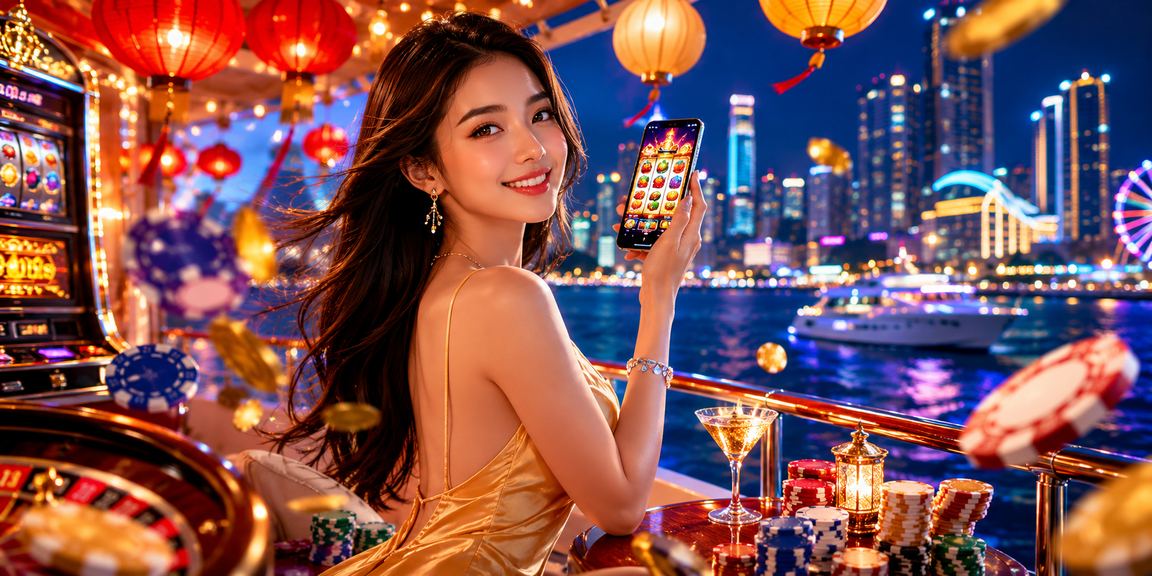 Người dùng trải nghiệm slot game tại chợ đêm Nha Trang trên điện thoại