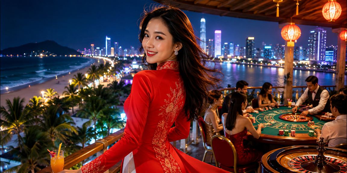 Người phụ nữ mặc áo dài Sài Gòn đặt cược trên điện thoại
