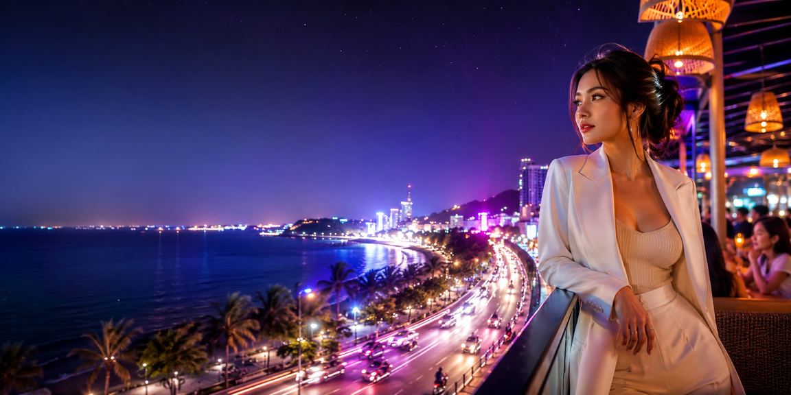 Người dùng Vũng Tàu thư giãn tại quán cà phê bên bờ biển sau giờ làm